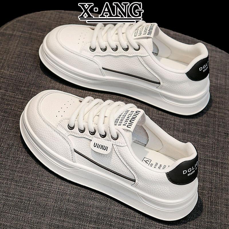 Leather platform white shoes children spring and summer new versatile lightweight breathable casual sports shoes board shoes women
