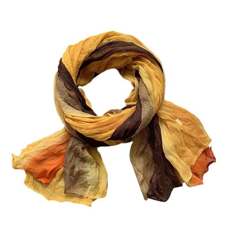 Scarf shawl high-end new style outer fashion splicing warm multi-purpose scarf tie-dye shawl