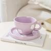Cute Ceramic Mug for Coffee With Tray Saucer Hand Painted Rainbow Pattern Korean Style Cup for Girls Kids Lovers 250ml 1 PC