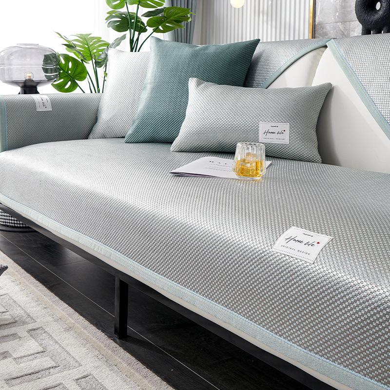 

Summer Sofa Cushion Cool Pad Simple Non-Slip Sofa Cover Breathable Soft Comfortable for Living Room 60*60cm