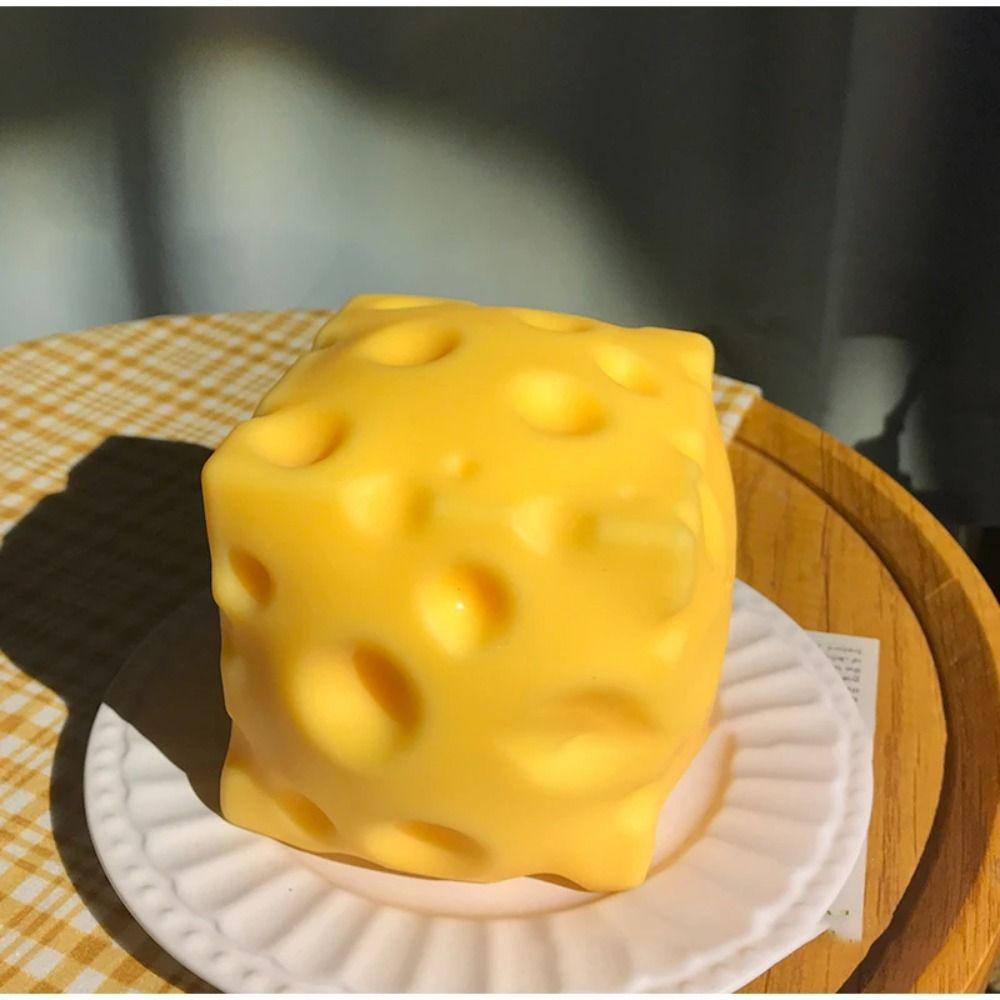Extra Large Size Cheese Squeeze Toy Slow Rebound Cheese Stress Ball Cheese Pinch ASMR Sensory