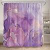 Abstract Pink Marble Shower Curtain Set Gold Textured Modern Geometric Ink Art Bathroom Decor Door Rug Bath Mat Toilet Lid Cover