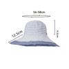 Striped Fisherman Hat Outdoor Foldable Women's Summer Travel Sunscreen Hat