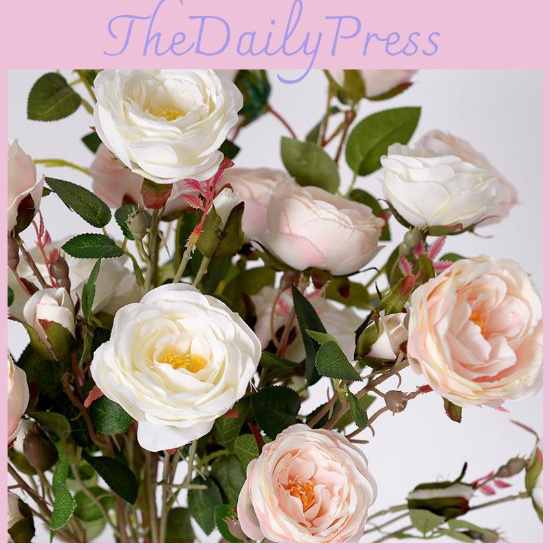 Rose Six Simulation Head Flower Artificial Flower Photography Props Home Decor