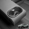 For Hyundai Kona SX2 2024 2025 2026 Carbon Fiber Rear Row Water Cup Holder Frame Trim Cover Red Car Interior Accessories