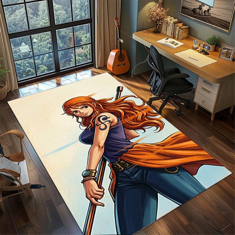 Floor Mat "ONE PIECE" Large Area Non Slip Washable Rug Carpet Bedroom Gamer Room Decor Kwq24