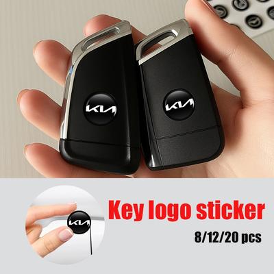 For 8/12/20PCS Car Remote Control Key Badge Emblem Stickers Decorat Accessory Sportage Rio Ceed Niro Soul Stonic Picanto