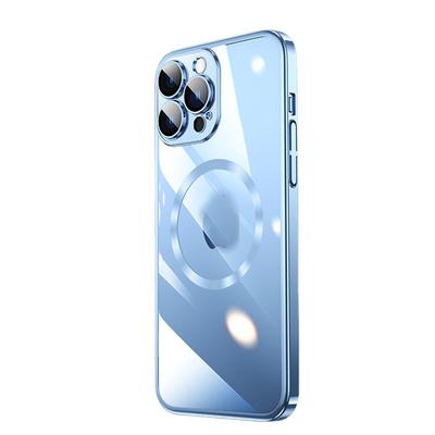 Κατάλληλο για iPhone 16 Επιμεταλλωμένη Διαφανής Μαγνητική Θήκη Κινητού Apple 15 Έρχεται με Μεμβράνη Φακού Σκληρή Θήκη Ασύρματης Φόρτισης