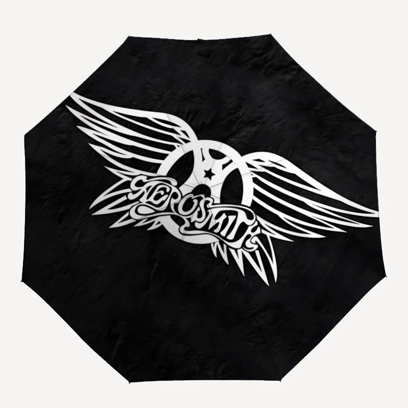 

1pc Aerosmith Automatic Umbrella Durable Iron Frame & Plastic Handle, Gift for Men & Women, Sturdy Construction yy250902059