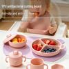 ®Bear Style Antibacterial Silicone TPU Double-sided Cutting Board, Anti-mold & High Temperature Resistant, for Meat, Vegetables, and Fruits.