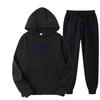 Independent Station Europe and the United States popular women's clothing letter printing hooded sweater fashion casual hair grabbing trousers set