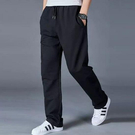 Men's Elastic Waist Straight Leg Plus Size Sports Pants