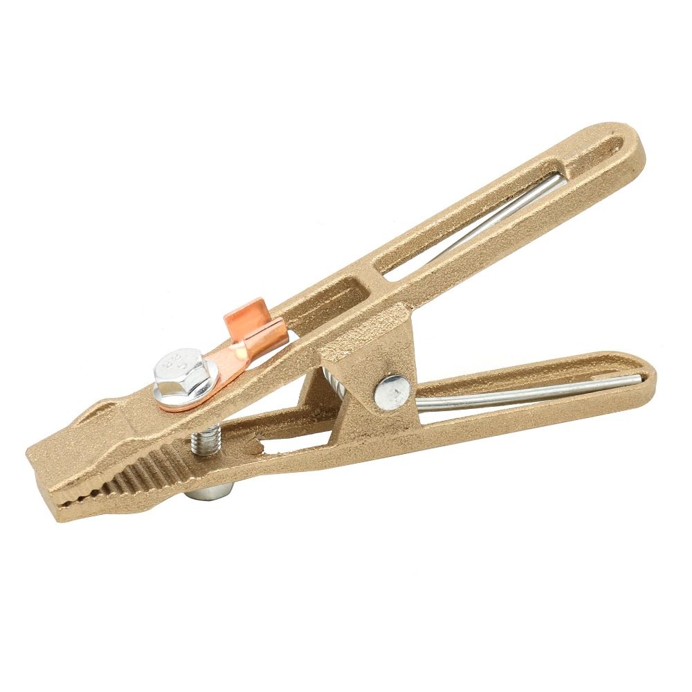 Brass Welding Ground Clamp 260A Welding Plasma Machine Practical Earth Cable Clamp for TIG/MIG/MMA