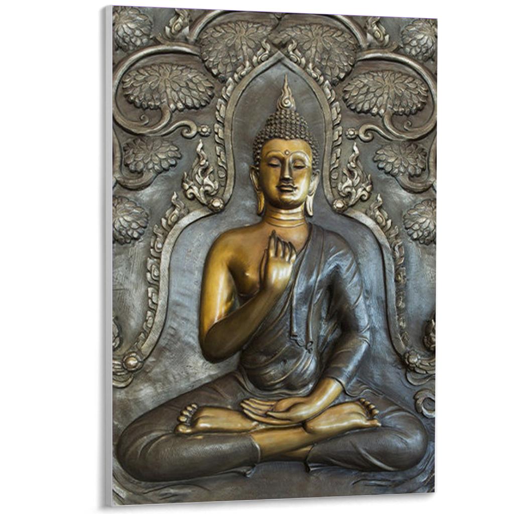 Gold Buddha Canvas Paintings Wall Art Mandala Flower Buddha Posters HD Picture For Living Room Bedroom Decoration Decor Unframed
