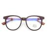 Retro Wood Grain Round Frame Myopia Glasses Anti-blue Light Near Sight Eyewear Ultra Light Large Frame Short Sight Glasses