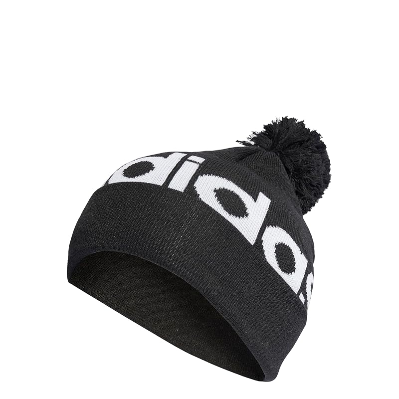 

[Adidas] вязаная шапка с помпоном бини DMD77 мужская черная/белая (IB2654) ОСФЗ
