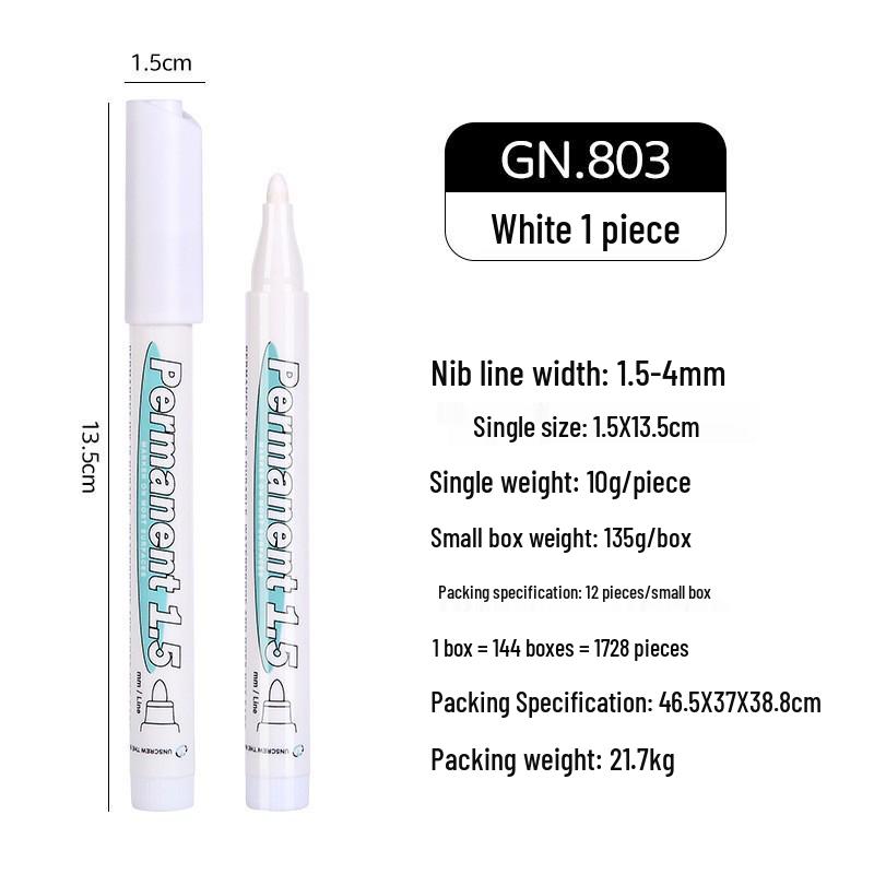 Refillable 803 Waterproof Oil-Based Marker Pen with Large Capacity