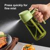 Pulverizador de aceite 2 en 1 de vidrio oscuro, dispensador de aceite de oliva, pulverizador de aceite negro resistente a la luz para cocinar ensaladas y barbacoas, herramientas para barbacoa.