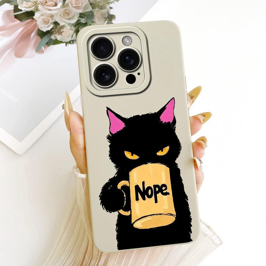Cute Printed Phone Case For iPhone 16 Pro Max iPhone16 16Pro Soft Silicone Shockproof Cases For iPhone 16ProMax Covers Bumpers