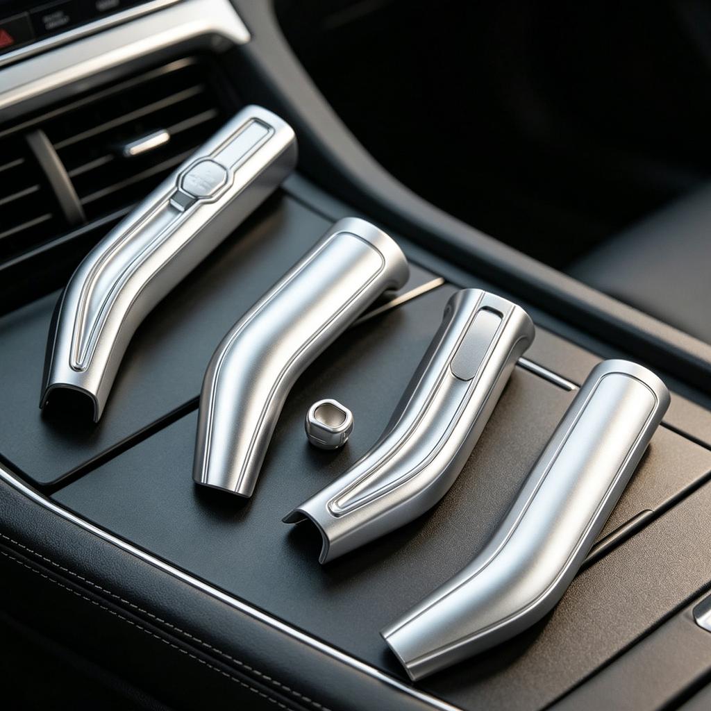 For Mercedes For CLA GLB GLA For CLAss For W177 Gear Shift Wiper Lever Cover Trims Set 5 Pieces Chrome Interior Enhancement
