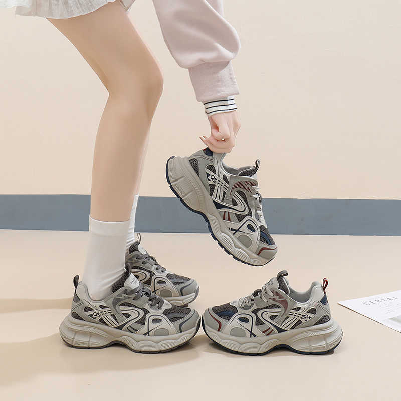 Fashion Thick Heeled Spring-autumn Women's Sneakers Luxury Vulcanize Large Sizes Asian Basketball Shoes Sport Leisure Price