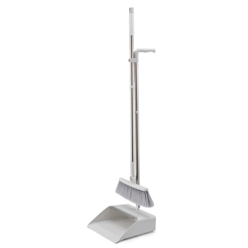 

Rotatable Broom & Dustpan Set - Stainless Steel Handle, No-Bend Design, Ideal for Effortless Home Cleaning