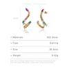 ANDYWEN 925 Sterling Silver Gold Curcubeu CZ Snake Hoop Piercing Stud Piercing Pendientes 2023 Bijuterii de lux