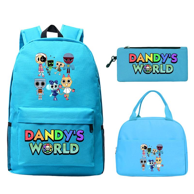 New Dandy's world game merchandise personalized printing primary and secondary school schoolbag three-piece set