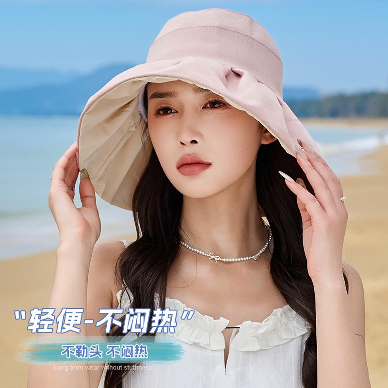 Hat women's spring and summer sunshade sunscreen hat sun hat summer UV protection bucket hat