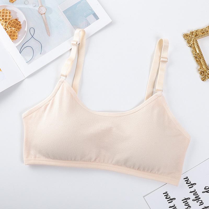 

Girls Cotton Wrap Chest One-Piece Wire-Free Bra – Fixed Cup, Anti-Protrusion for Junior High & High School Students. L (70-100 lbs)