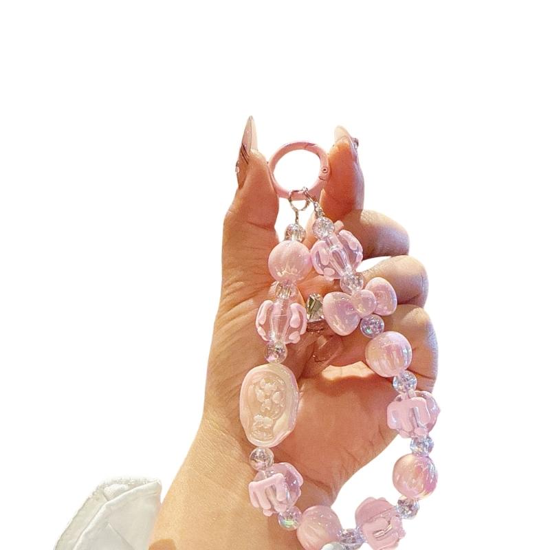 Eye Catching Mobile Phone Chain Handmade Beaded Cellphone Lanyard For Women Girls Telephone Strap Jewelry Drop-resistant