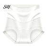 Moisture Wicking Panties Seamless High-Rise Tummy Control Briefs Women Breathable Microfiber Underwear Stretch Soft Stretchy Silky Fabric Mesh Panels