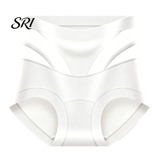 Moisture Wicking Panties Seamless High-Rise Tummy Control Briefs Women Breathable Microfiber Underwear Stretch Soft Stretchy Silky Fabric Mesh Panels