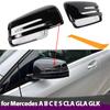 Schwarze Rückspiegelkappe für Mercedes-Benz W176 W246 W212 W204 C117 W221 C218 A B C E S CLA GLA GLK Klasse Auto Acces
