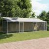 Vidaxl Gabbia per Cani, con Tetto e Porta, Grigia, 6x2x2 m, Acciaio