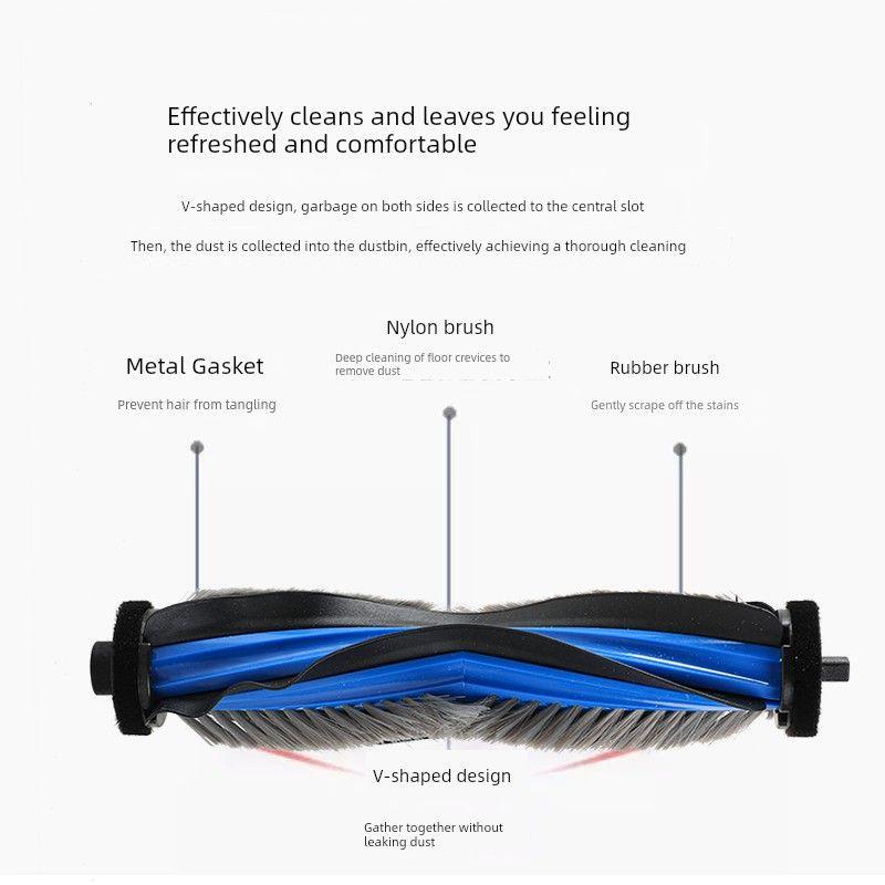 Suitable for Ecovacs T50Pro Sweeping and Mopping Robot Accessories Mop Cloth Cleaning Liquid Roller Brush Dust Bag Filter