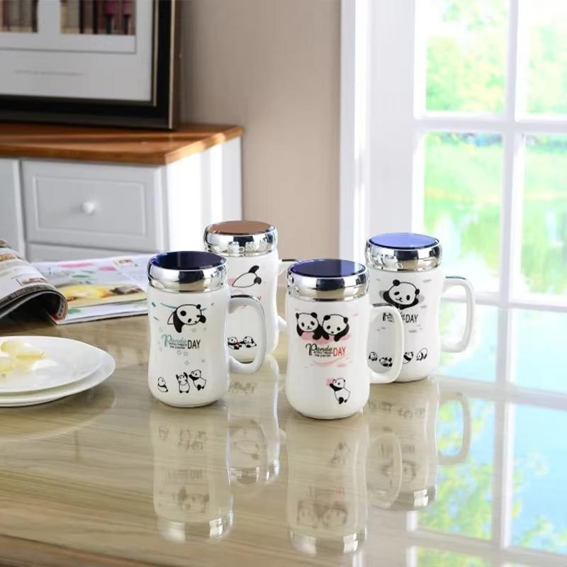 Regali da Mano da Restituire ai Clienti Specchi Regali in Ceramica Tazze d'Acqua Riunioni d'Ufficio Set di Tazze Termiche Loghi