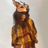 Prom Props Show Face Mask Costume Deer Head  Mask Animal Mask Halloween Mask Kabuki Kitsune Mask