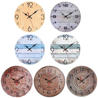 Vintage Wood Clock Hanging Clock Crafts Household Baby Room Decoration Crafts