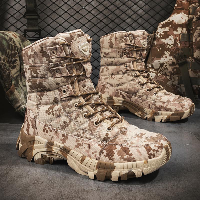 

Large Size Combat Boots Men s Outdoor Camouflage Boots High Top Mountaineering Boots Men s Tactical Boots Men s Hiking Training Boots Men s 47