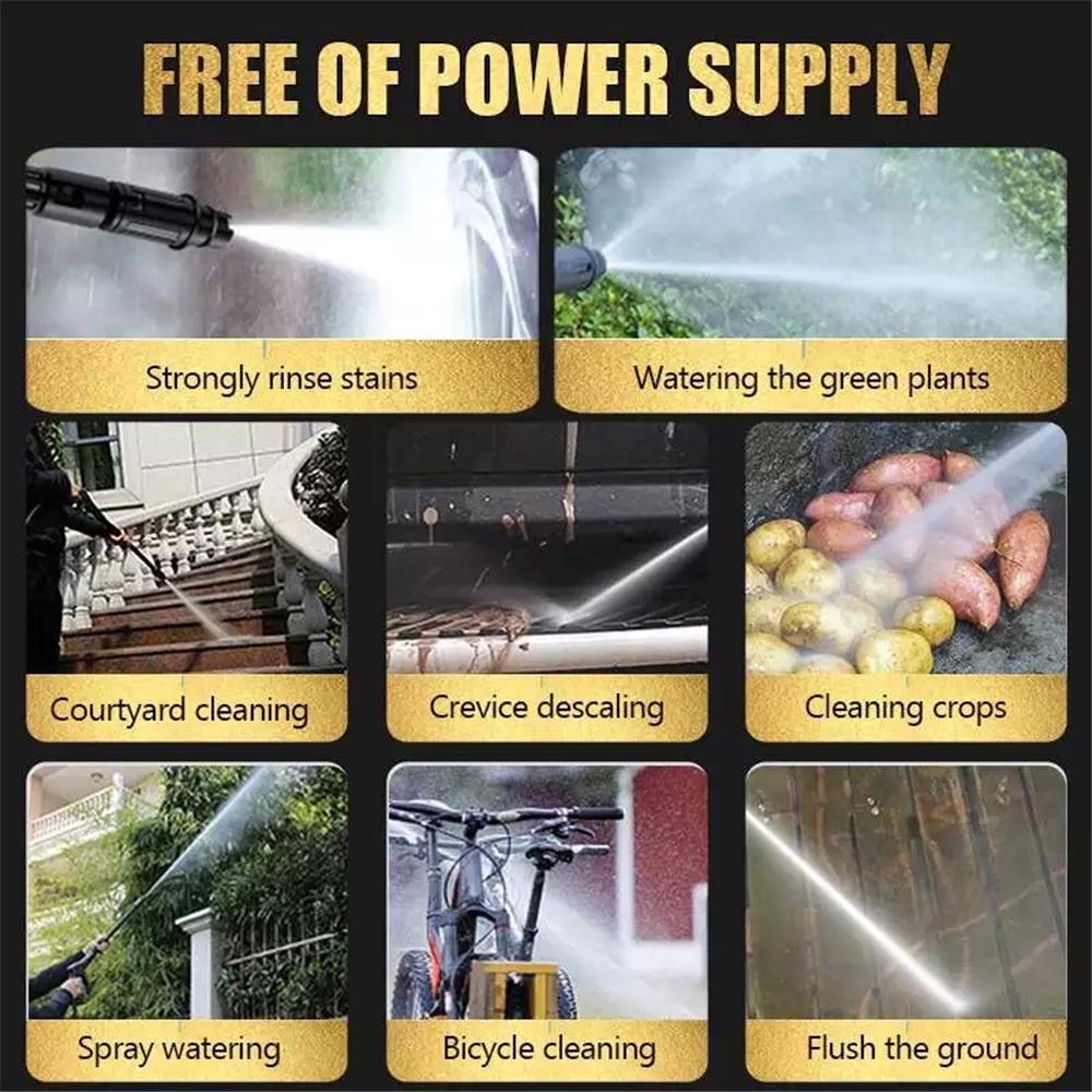 1500W Cordless High Pressure Car Washer Portable Spray Water Nozzle Cleaning Machine for 88VF Battery