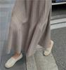 Korean Knitted High Waist Long Skirt for Women Thick Streetwear A-line Skirts Elegant Casual Skirt Autumn Winter