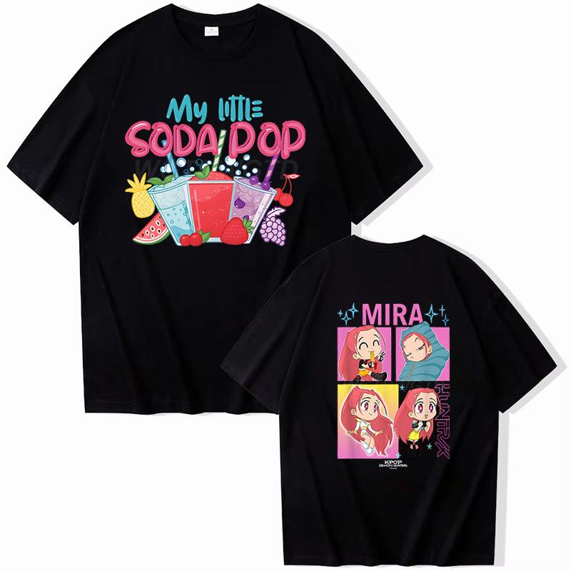 KPop Demon Hunters round neck short sleeved summer loose sports casual top EMA