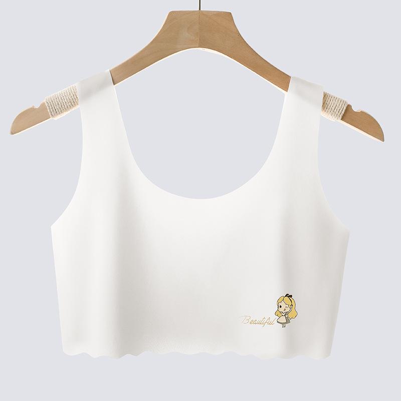 Development period girls underwear - year old girls tube top padded seamless vest junior high school students breathable bra thin