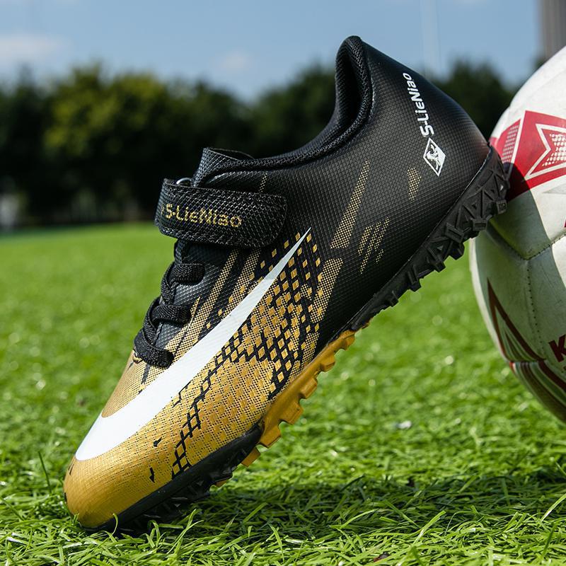 Children's football shoes boys and girls broken nail training shoes TF primary school students sports shoes middle and older children artificial grass