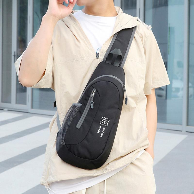Bolso de Hombro Deportivo para Hombre y Mujer Multifuncional Mini Petaca Exterior Bolso Pequeño de Pecho Ocio Viaje Bandolera Bolso de Pecho