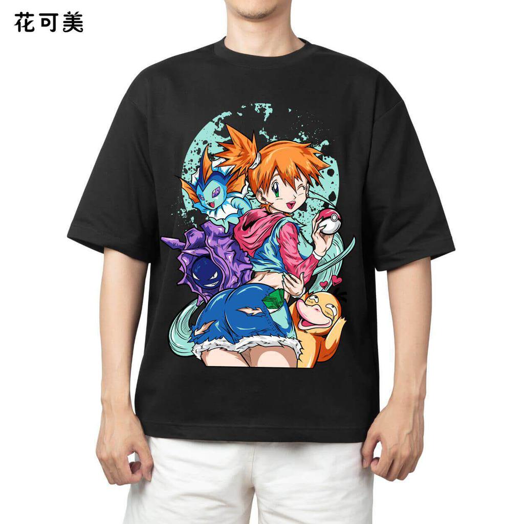 2026 Pokemon Tshirt for Children Pikachu Gengar Mew Shortsleeved Shirt for Boys Pokemon