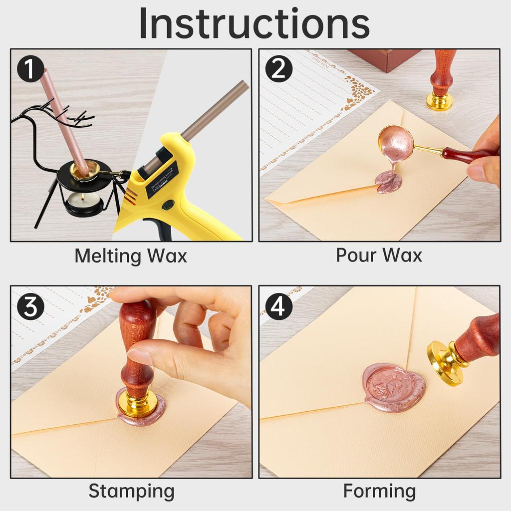10PCS/Pack Wax Seal Sticks, 10 Colors Glue Gun Sealing Wax Sticks for Stamp Letter Envelope Wedding Invitation Letter, Envelope
