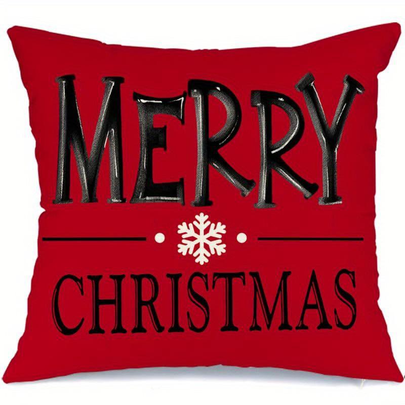 Festive Christmas Pillow Covers: Merry, Truck, Ornament, and Noel Designs! Sofas, Bedroom Pillow Covers, Holiday Gifts