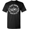 Flat Earth Society Funny Graphic Tees Novelty Unisex Humor Meme Statement T-Shirt